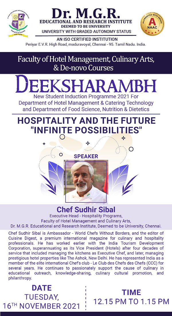 Webinar-Department of Hotel Management & Catering Technology